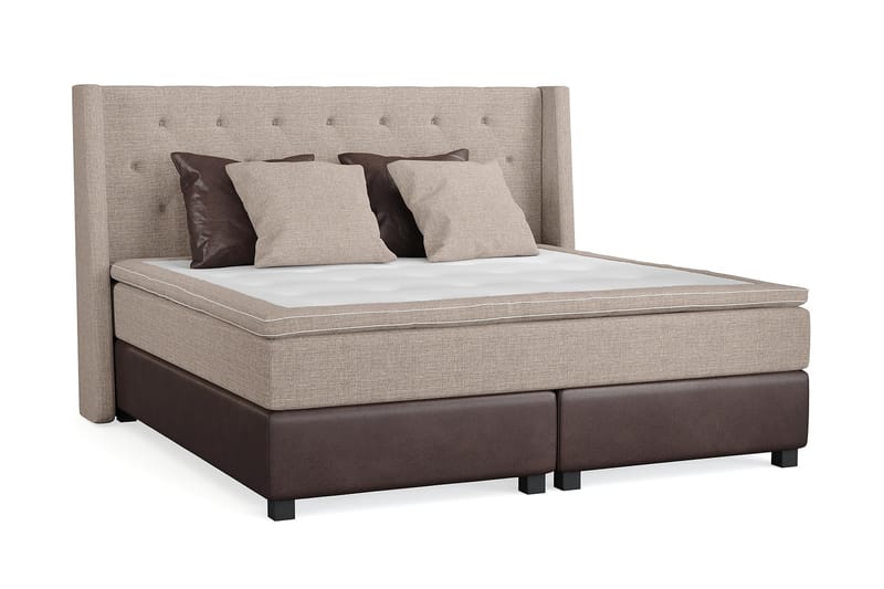Cuba Kontinentalsäng 210x210 - (+Fler val) Beige/Brun - Möbler - Säng - Komplett sängpaket