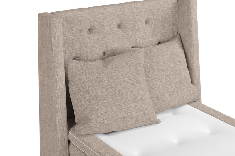 Cuba Sängpaket 105x200 med Två Beiga Kuddar - (+Fler val) Beige/Brun - Möbler - Säng - Komplett sängpaket
