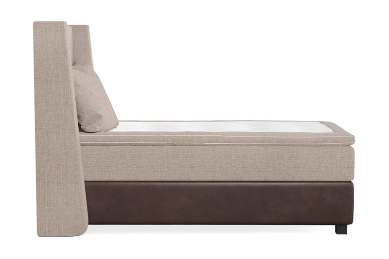Cuba Sängpaket 105x200 med Två Beiga Kuddar - (+Fler val) Beige/Brun - Möbler - Säng - Kontinentalsäng