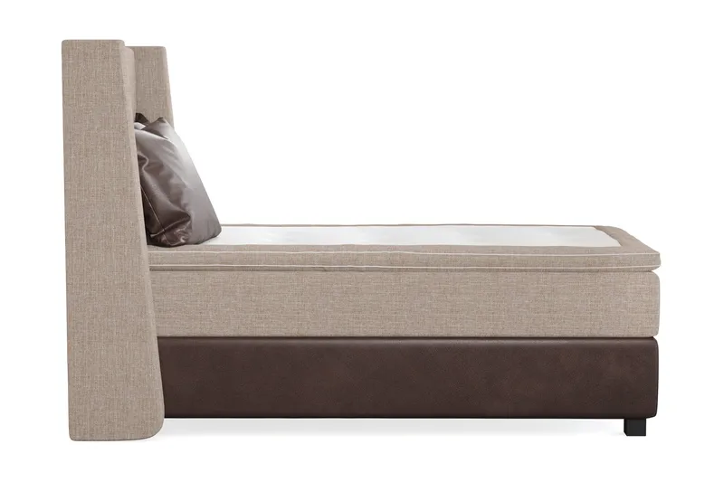Cuba Sängpaket 105x200 med Två Bruna Kuddar - (+Fler val) Beige/Brun - Möbler - Säng - Kontinentalsäng