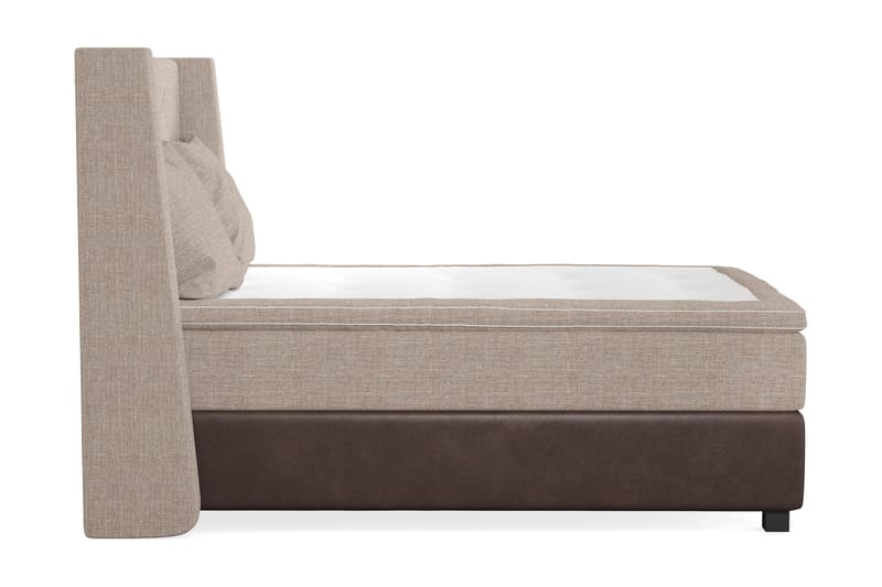 Cuba Sängpaket 140x200 med Två Beiga Kuddar - (+Fler val) Beige/Brun - Möbler - Säng - Komplett sängpaket