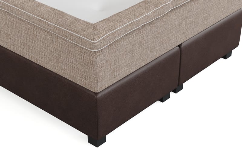Cuba Sängpaket 140x200 med Två Beiga Kuddar - (+Fler val) Beige/Brun - Möbler - Säng - Komplett sängpaket