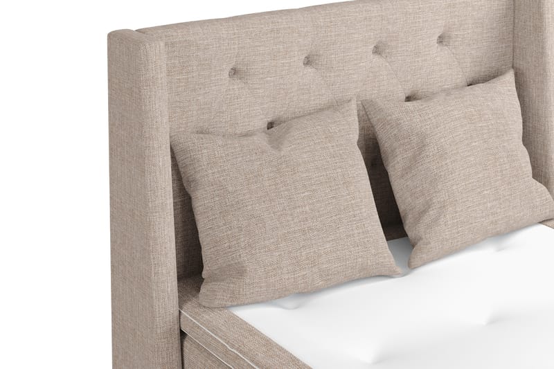 Cuba Sängpaket 140x200 med Två Beiga Kuddar - (+Fler val) Beige/Brun - Möbler - Säng - Kontinentalsäng