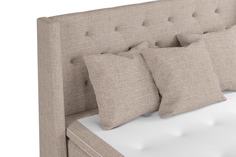 Cuba Sängpaket 160x200 med Tre Beiga Kuddar - (+Fler val) Beige/Brun - Möbler - Säng - Kontinentalsäng