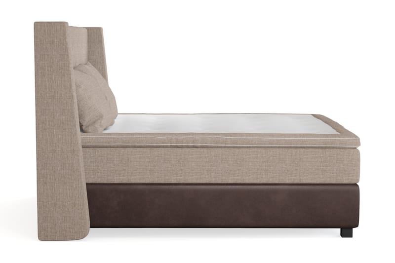 Cuba Sängpaket 160x200 med Två Beiga Kuddar - (+Fler val) Beige/Brun - Möbler - Säng - Kontinentalsäng