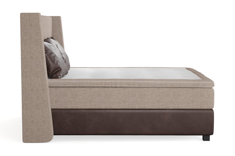 Cuba Sängpaket 160x200 med Två Bruna Kuddar - (+Fler val) Beige/Brun - Möbler - Säng - Kontinentalsäng