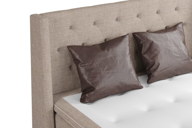 Cuba Sängpaket 160x200 med Två Bruna Kuddar - (+Fler val) Beige/Brun - Möbler - Säng - Kontinentalsäng