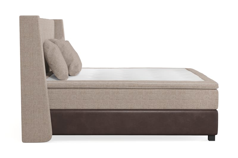 Cuba Sängpaket 210x210 med Tre Beiga Kuddar - (+Fler val) Beige/Brun - Möbler - Säng - Kontinentalsäng