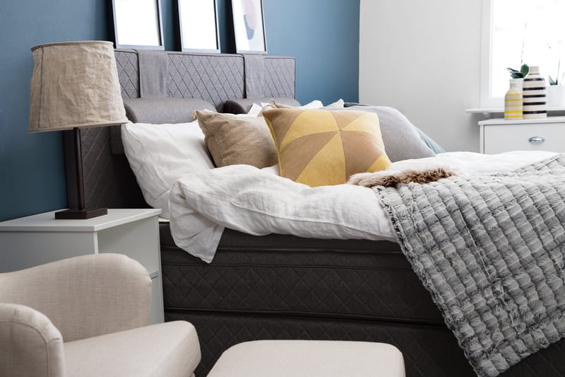 Diamond Komplett Sängpaket 180x200 cm Memory  Grå - Grå - Möbler - Säng - Kontinentalsäng