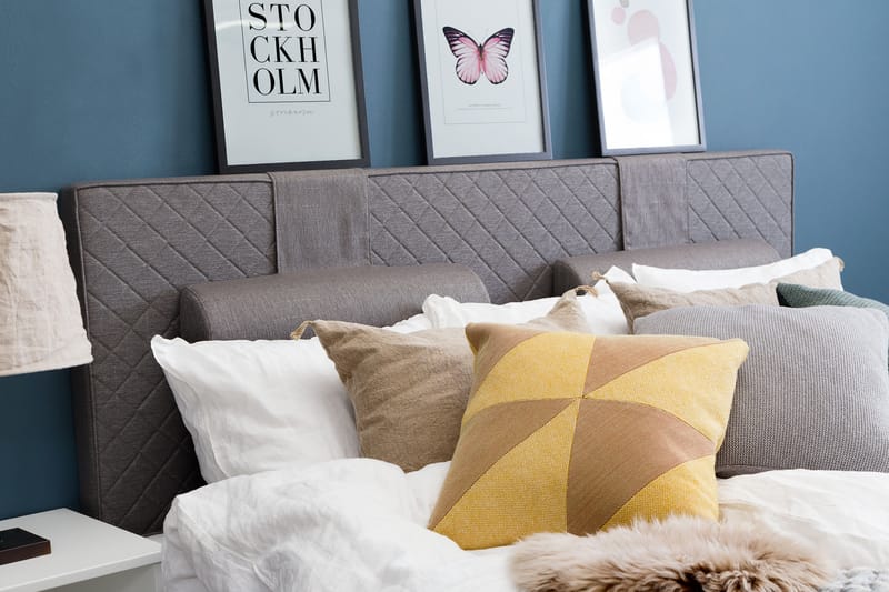 Diamond Komplett Sängpaket 180x200 cm Memory  Grå - Grå - Möbler - Säng - Kontinentalsäng