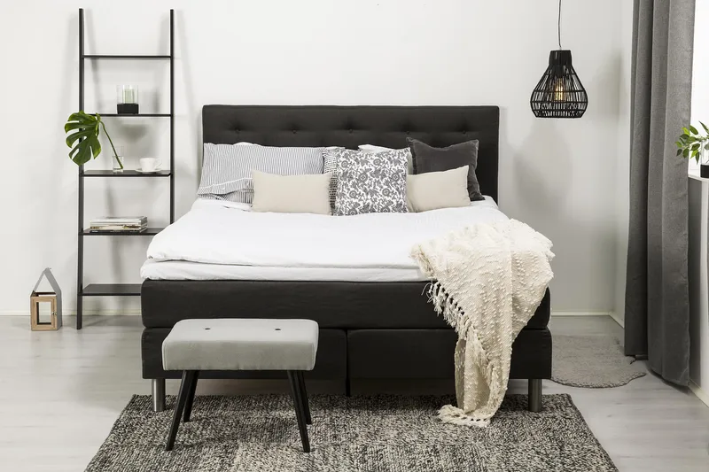 Diplomat Komplett Sängpaket 160x200 - Mörkgrå - Möbler - Säng - Kontinentalsäng