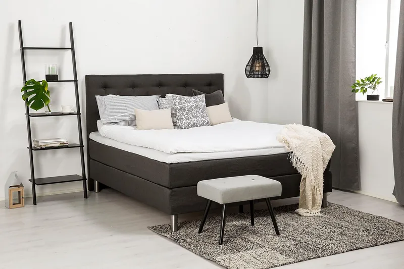 Diplomat Kontinentalsäng 180x200 - Mörkgrå - Möbler - Säng - Kontinentalsäng