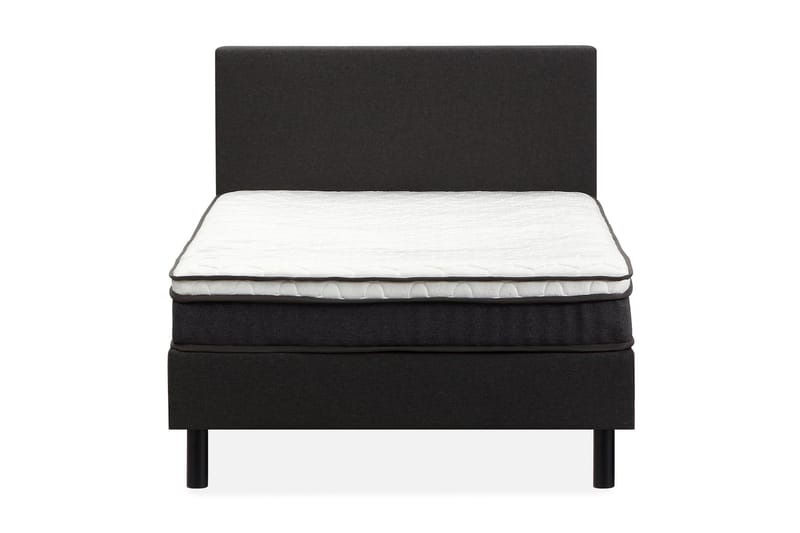 Divine Komplett Sängpaket 120x200 cm Kontinentalsäng med sänggavel, Svart / Mörkgrå