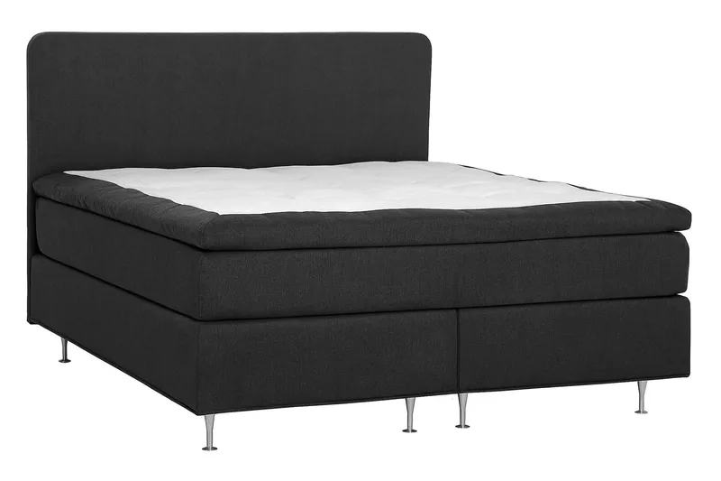 Dolly Kontinentalsäng 180x200cm Memoryfoam - Mörkgrå Svarta Ben - Möbler - Säng - Kontinentalsäng
