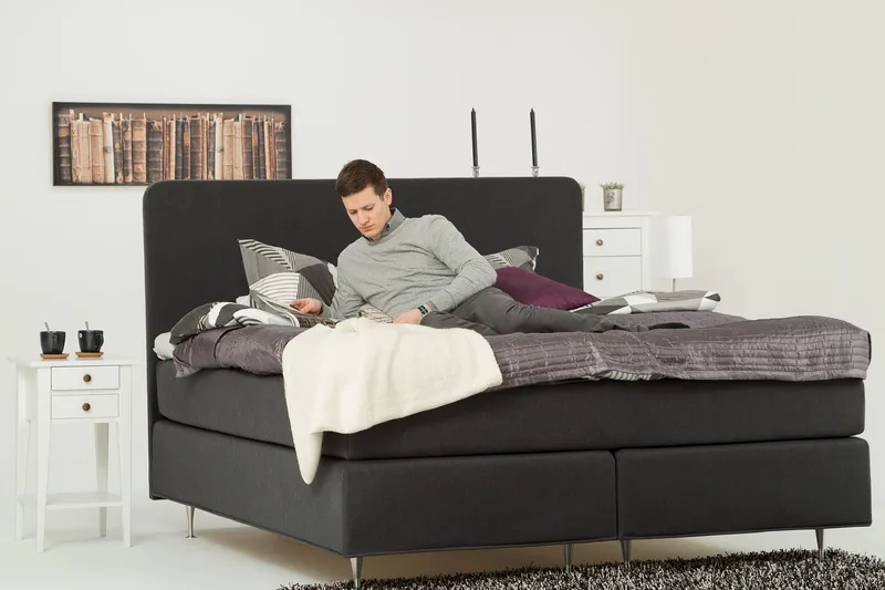 Dolly Kontinentalsäng 200x200 cm - Mörkgrå - Möbler - Säng - Kontinentalsäng