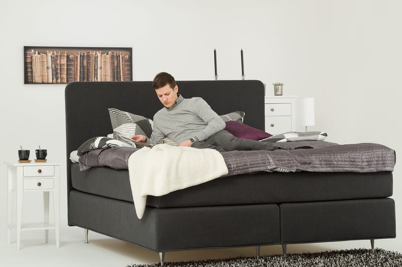 Dolly Kontinentalsäng 200x200 cm - Mörkgrå - Möbler - Säng - Kontinentalsäng