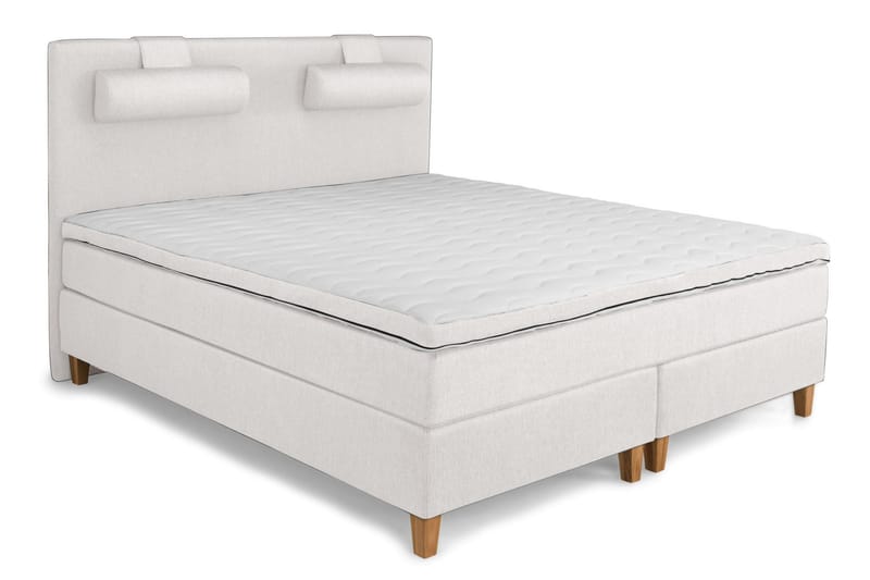 Elite Premium Sängpaket 160x200 Medium/Medium Elastiskt Sk - Beige - Komplett sängpaket - Kontinentalsäng - Dubbelsäng
