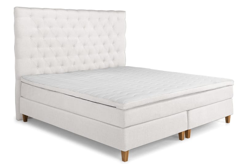 Elite Premium Sängpaket 210x210 Fast/Fast Latex - Beige - Komplett sängpaket - Kontinentalsäng - Dubbelsäng - Familjesäng