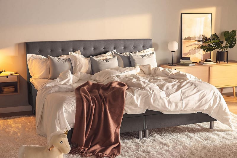 Ella Familjesäng 240x210  cm - (+Fler val) Mörkgrå - Möbler - Säng - Komplett sängpaket