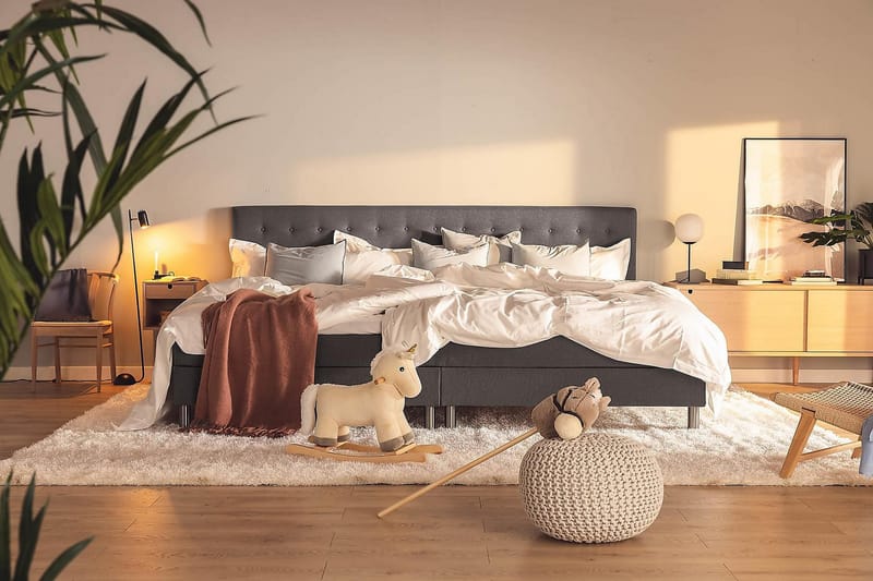Ella Familjesäng 280x200  cm - (+Fler val) Mörkgrå - Möbler - Säng - Komplett sängpaket