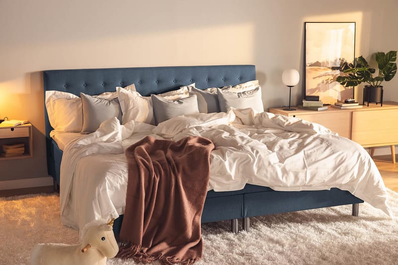 Ella Familjesäng Sängpaket 240x200  cm - (+Fler val) Mörkblå - Möbler - Säng - Kontinentalsäng