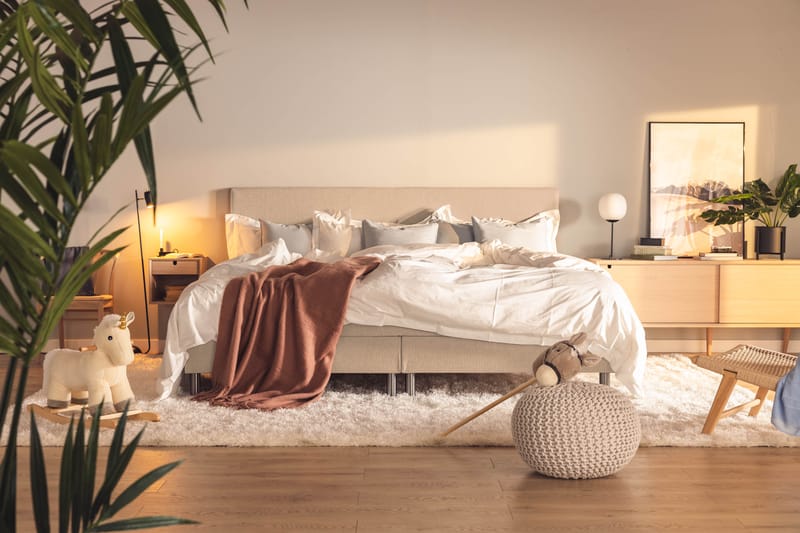 Ella Familjesäng Sängpaket 240x210  cm - (+Fler val) Beige - Möbler - Säng - Komplett sängpaket