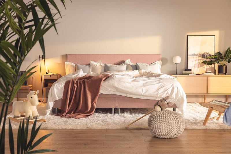 Ella Familjesäng Sängpaket 240x210  cm - (+Fler val) Rosa - Möbler - Säng - Kontinentalsäng