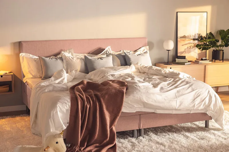 Ella Familjesäng Sängpaket 240x210  cm - (+Fler val) Rosa - Möbler - Säng - Kontinentalsäng