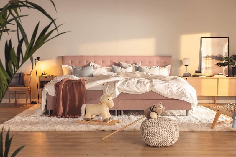 Ella Familjesäng Sängpaket 280x200  cm - (+Fler val) Rosa - Möbler - Säng - Kontinentalsäng