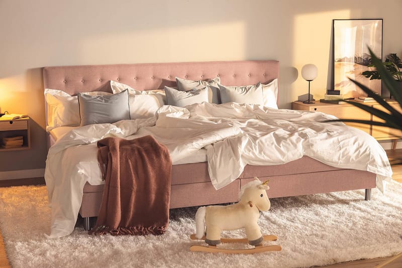 Ella Familjesäng Sängpaket 280x200  cm - (+Fler val) Rosa - Möbler - Säng - Kontinentalsäng