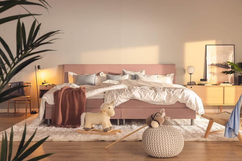 Ella Familjesäng Sängpaket 280x200  cm - (+Fler val) Rosa - Möbler - Säng - Komplett sängpaket