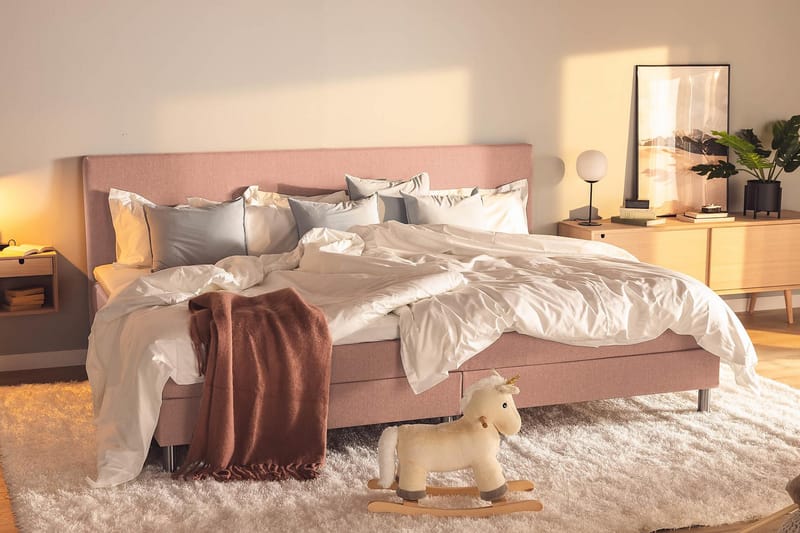 Ella Familjesäng Sängpaket 280x200  cm - (+Fler val) Rosa - Möbler - Säng - Komplett sängpaket