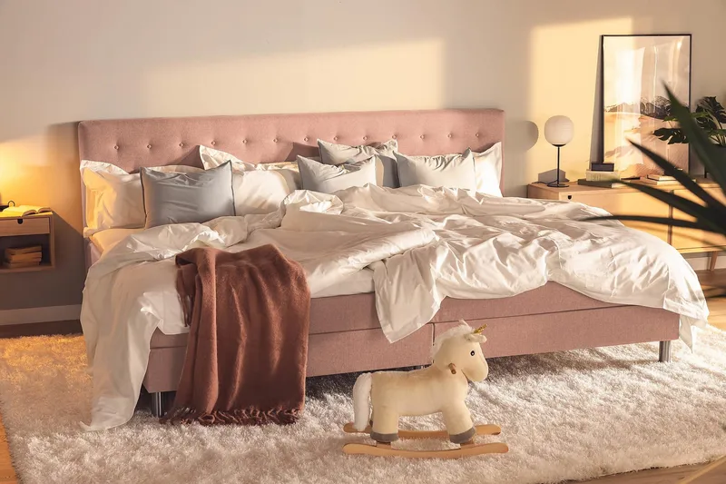 Ella Familjesäng Sängpaket 280x200  cm - (+Fler val) Rosa - Möbler - Säng - Kontinentalsäng