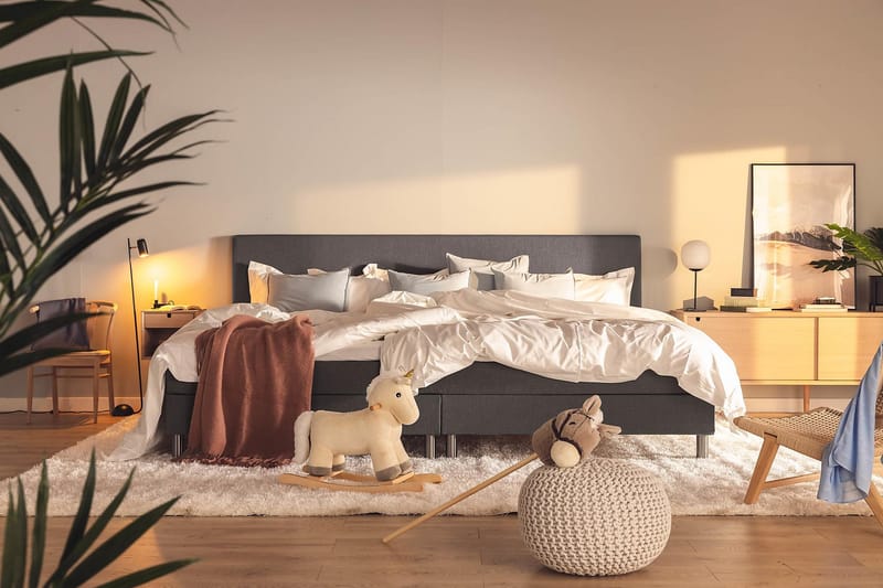 Ella Familjesäng Sängpaket 280x210  cm - (+Fler val) Mörkgrå - Möbler - Säng - Komplett sängpaket