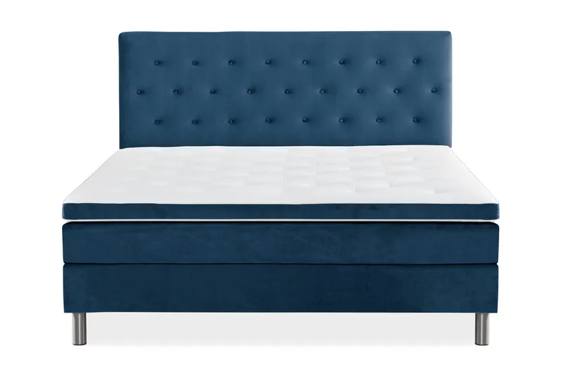 Ella Kontinentalsäng 160x200cm - Blå/Sammet - Möbler - Säng - Kontinentalsäng