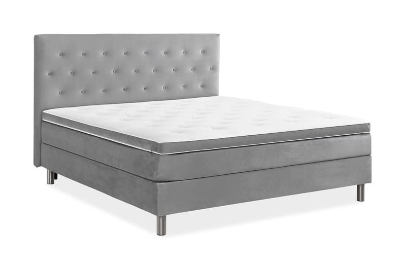 Ella Kontinentalsäng 180x200cm - Grå/Sammet - Möbler - Säng - Kontinentalsäng