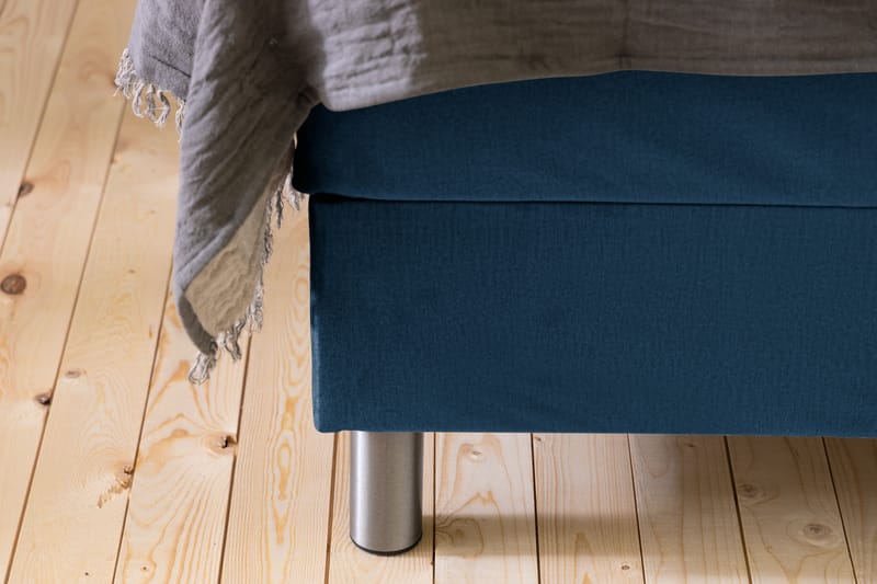 Ella Kontinentalsäng 90x200cm - Blå/Sammet - Möbler - Säng - Kontinentalsäng