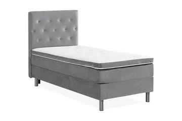 Ella Kontinentalsäng 90x200cm - Grå/Sammet - Möbler - Säng - Kontinentalsäng