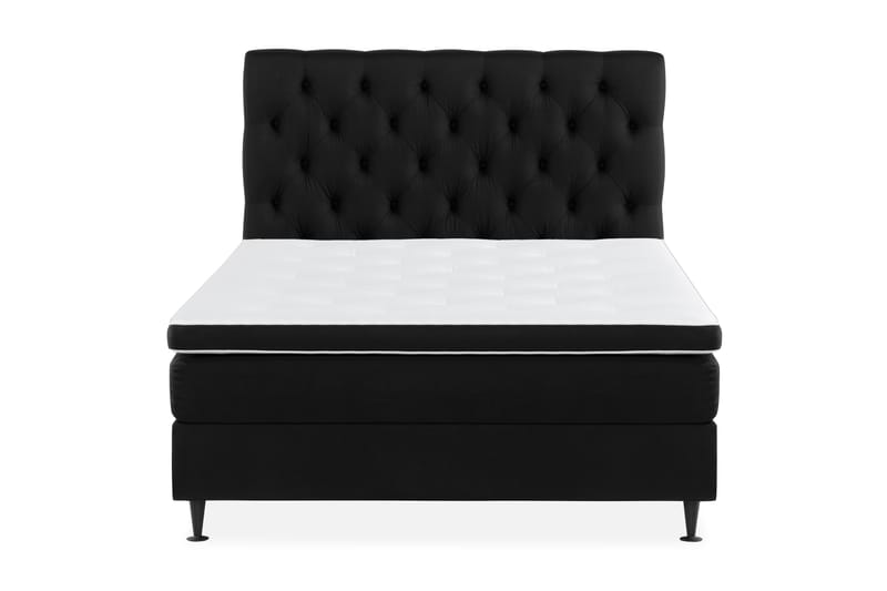 Ella Sängpaket 120x200 cm Djuphäftad Gavel - Svart - Möbler - Säng - Komplett sängpaket