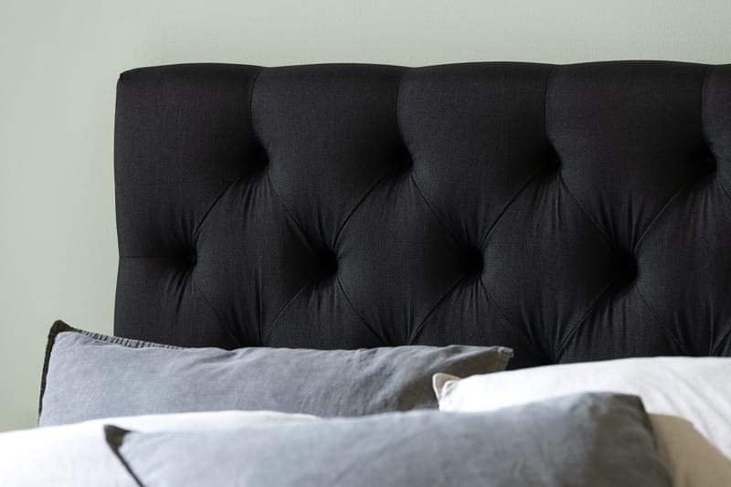 Ella Sängpaket 120x200 cm Djuphäftad Gavel - Svart - Möbler - Säng - Kontinentalsäng