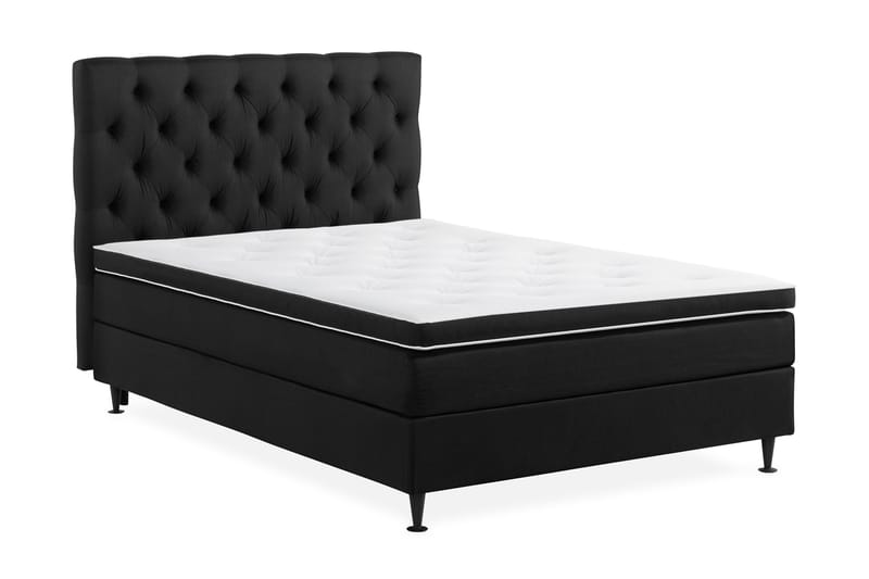 Ella Sängpaket 120x200 cm Djuphäftad Gavel - Svart - Möbler - Säng - Kontinentalsäng