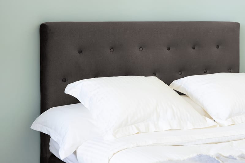 Ella Sängpaket 120x200 cm Knapp Gavel - Mörkgrå/Sammet - Möbler - Säng - Kontinentalsäng