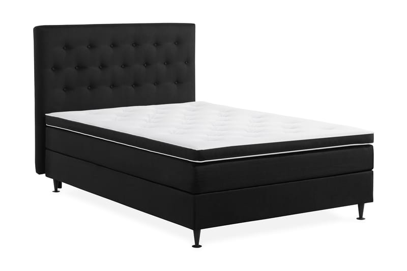 Ella Sängpaket 120x200 cm Knapp Gavel - Svart - Möbler - Säng - Komplett sängpaket