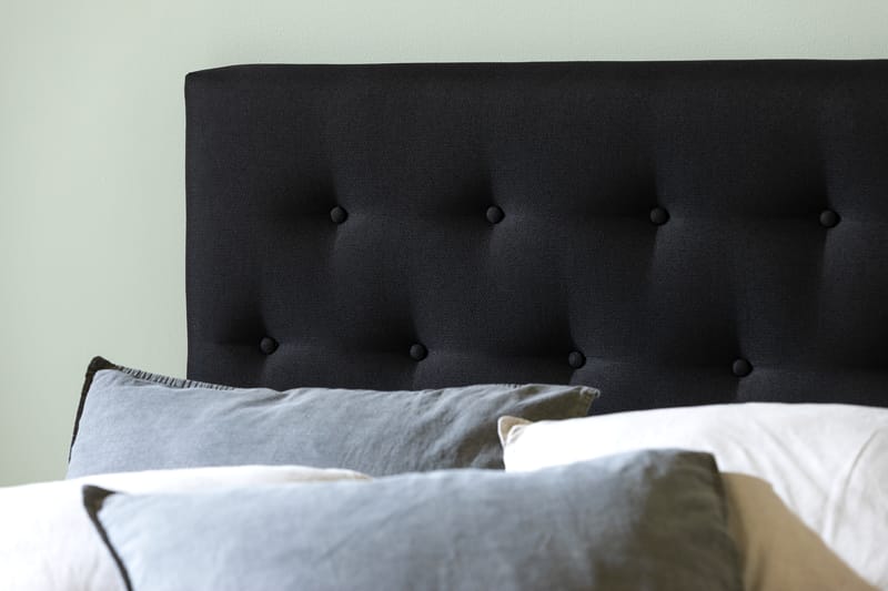Ella Sängpaket 120x200 cm Knapp Gavel - Svart - Möbler - Säng - Komplett sängpaket