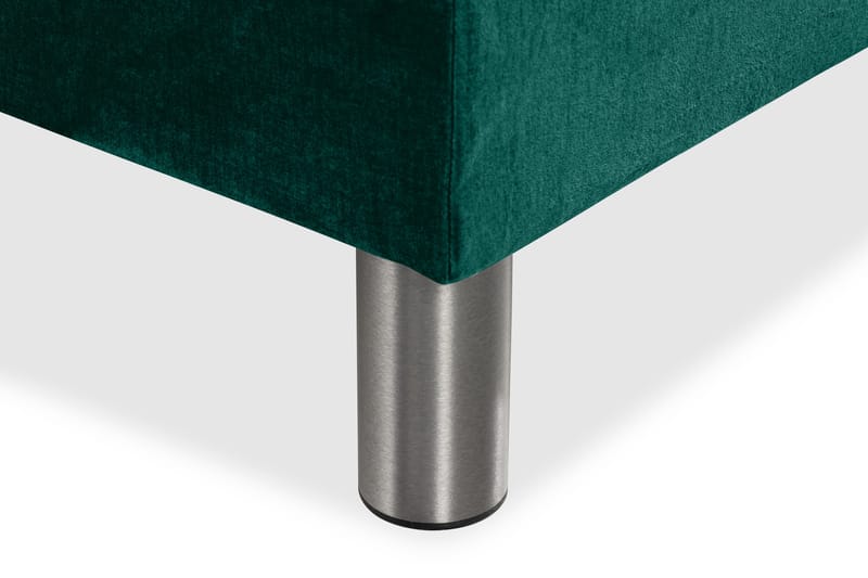 Ella Sängpaket 120x200 cm Rutig Gavel - Mörkgrön/Sammet - Möbler - Säng - Kontinentalsäng