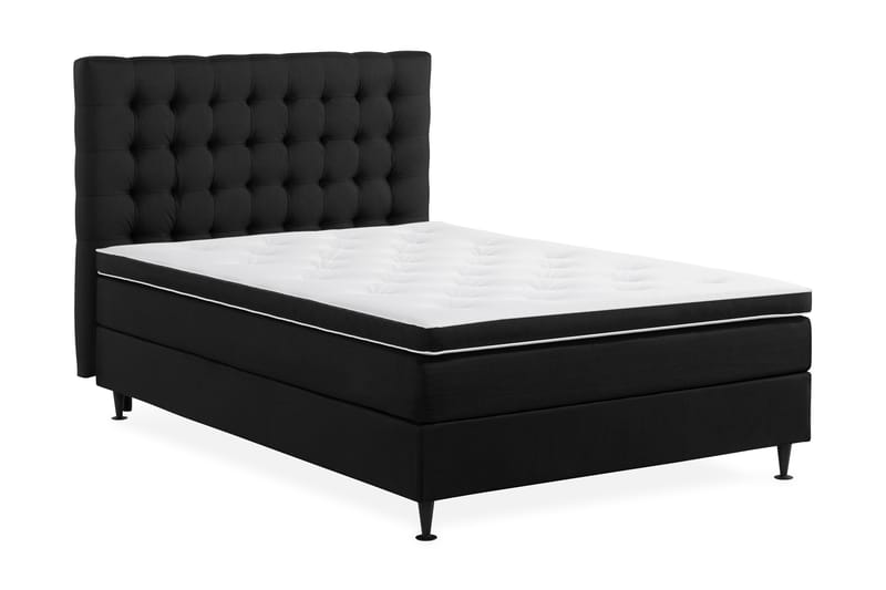 Ella Sängpaket 120x200 cm Rutig Gavel - Svart - Möbler - Säng - Komplett sängpaket