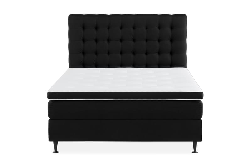 Ella Sängpaket 120x200 cm Rutig Gavel - Svart - Möbler - Säng - Komplett sängpaket