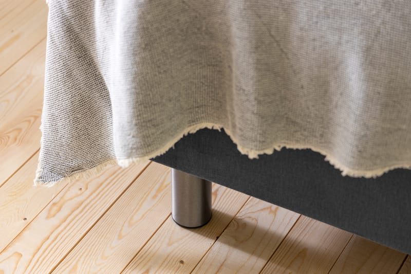 Ella Sängpaket 160x200 cm Djuphäftad Gavel - Mörkgrå/Sammet - Möbler - Säng - Komplett sängpaket