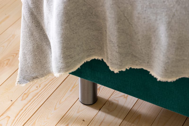 Ella Sängpaket 160x200 cm Djuphäftad Gavel - Mörkgrön/Sammet - Möbler - Säng - Komplett sängpaket