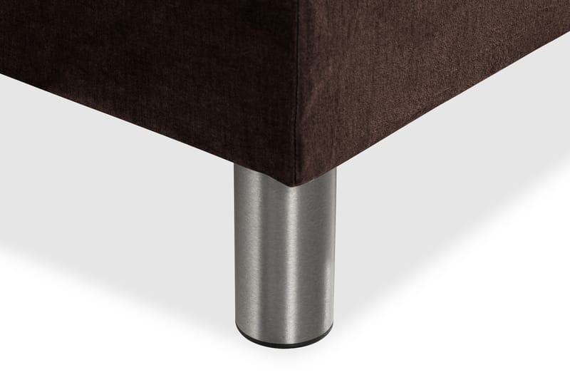 Ella Sängpaket 160x200 cm Knapp Gavel - Brun/Sammet - Möbler - Säng - Komplett sängpaket